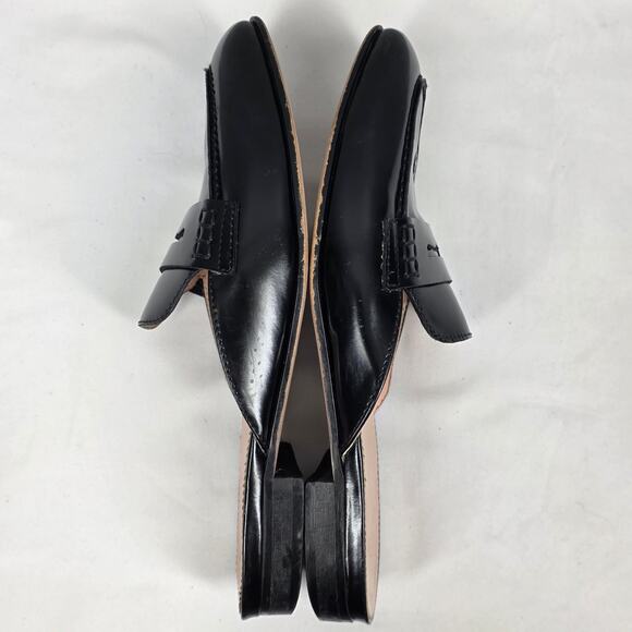 J.CREW ACADEMY SLIP-ON PENNY-LOAFER MULES – BLACK PATENT LEATHER – SIZE 7.5 - Picture 11 of 11